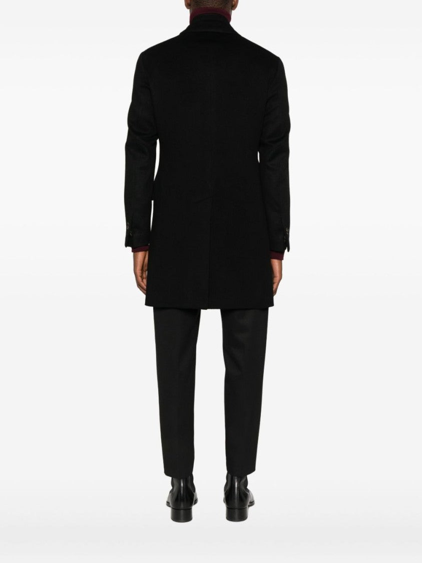Corneliani Tailored Black Virgin Wool Corneliani Coat