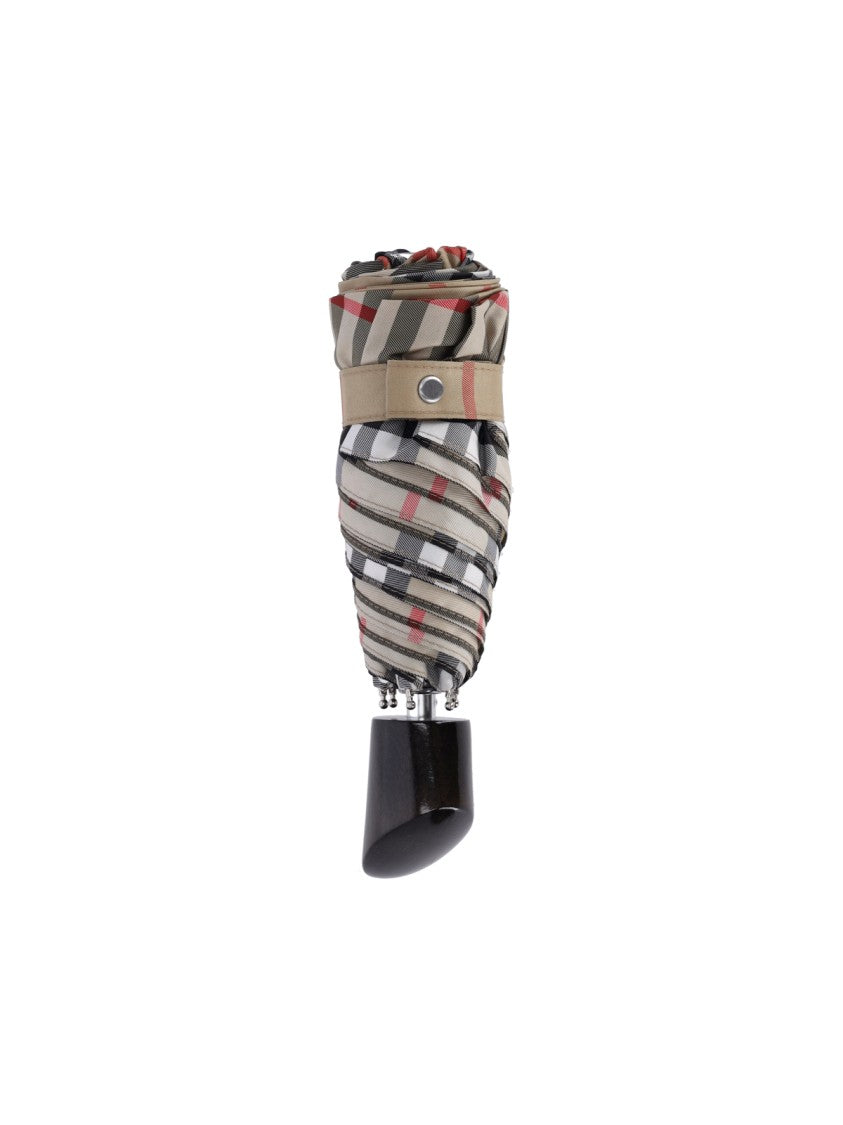 Burberry "Check" Umbrella In Beige Fabric
