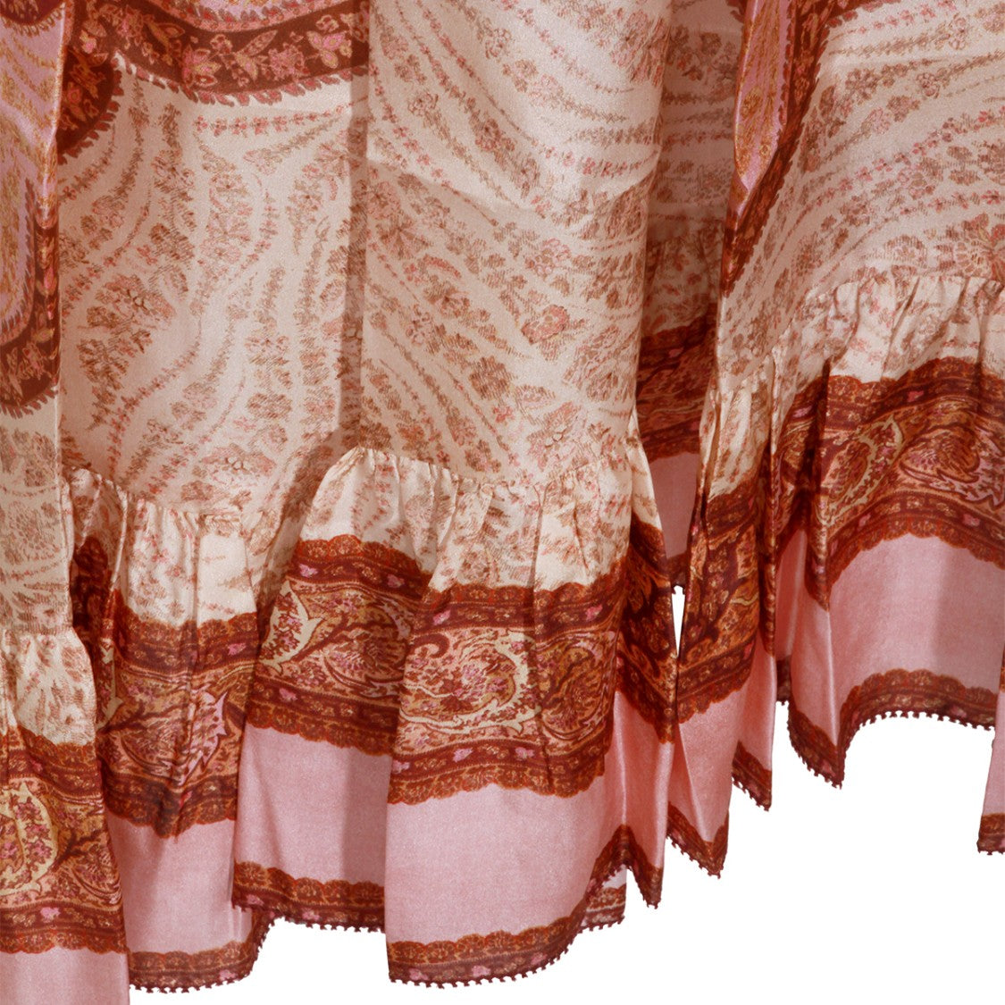 Zimmermann Burgundy Silk Skirt