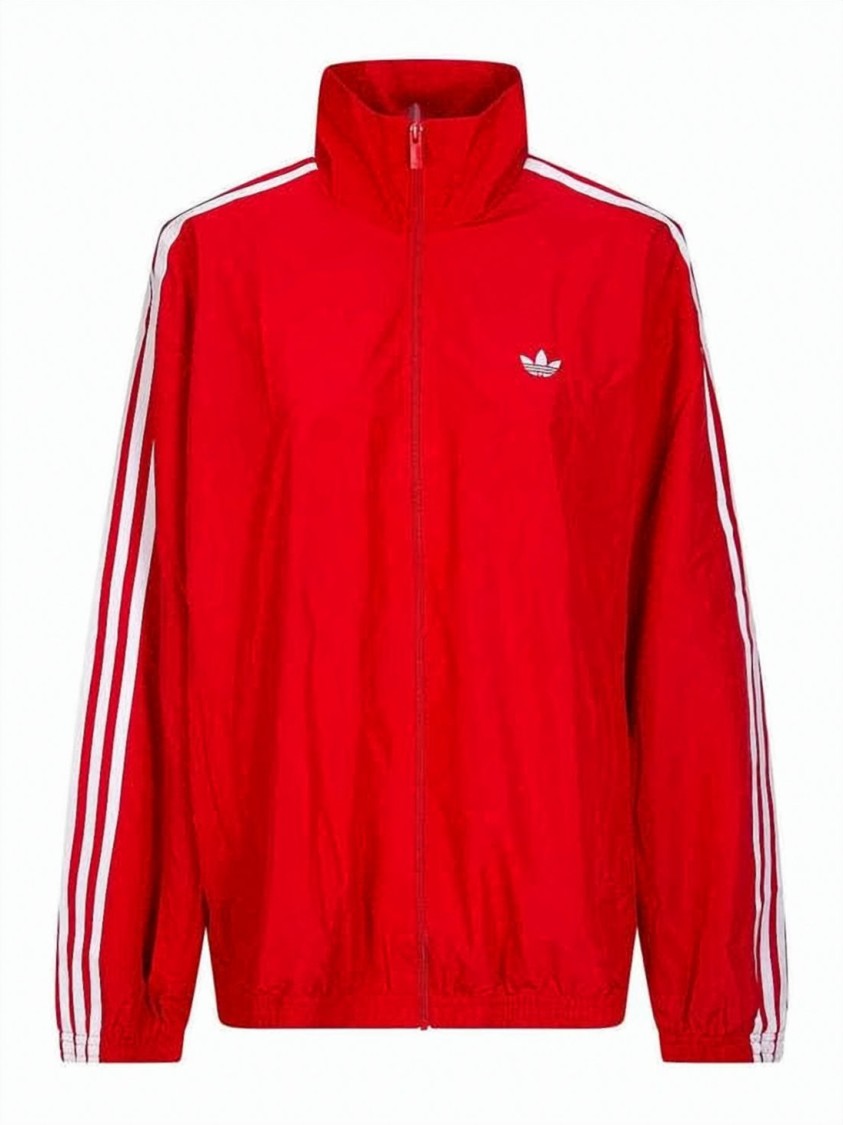 Adidas Red Full-Zip Polyester Jacket