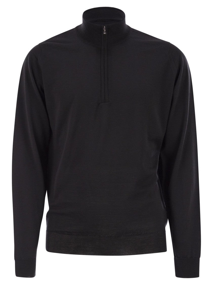 John Smedley Barrow - High-Neck Jumper With Half Zip
