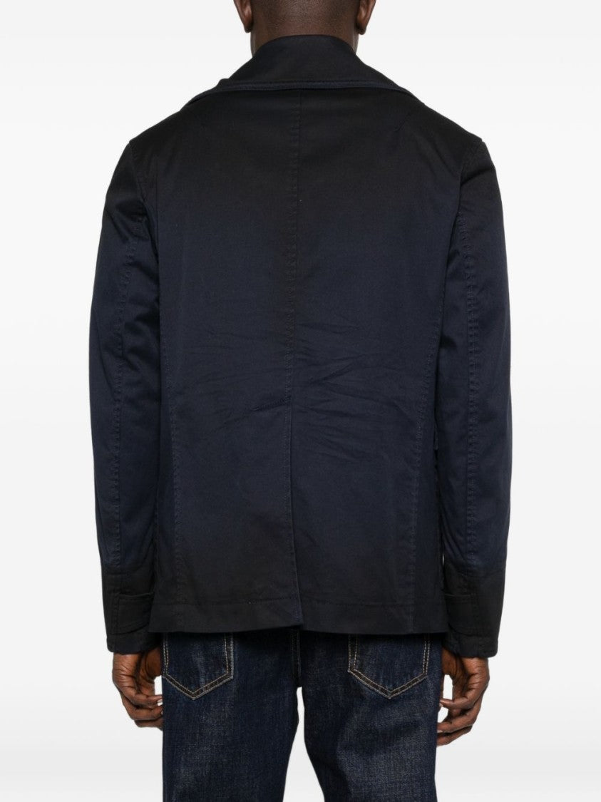 Dsquared2 Dark Blue Double Breasted Notch Shirt