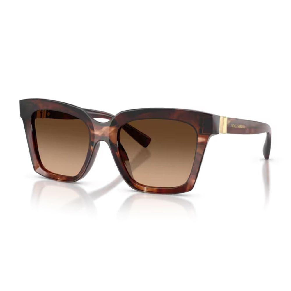 Dolce & Gabbana Dg4498 Dg Hinge Square Dark Red Havana Acetate Sunglasses