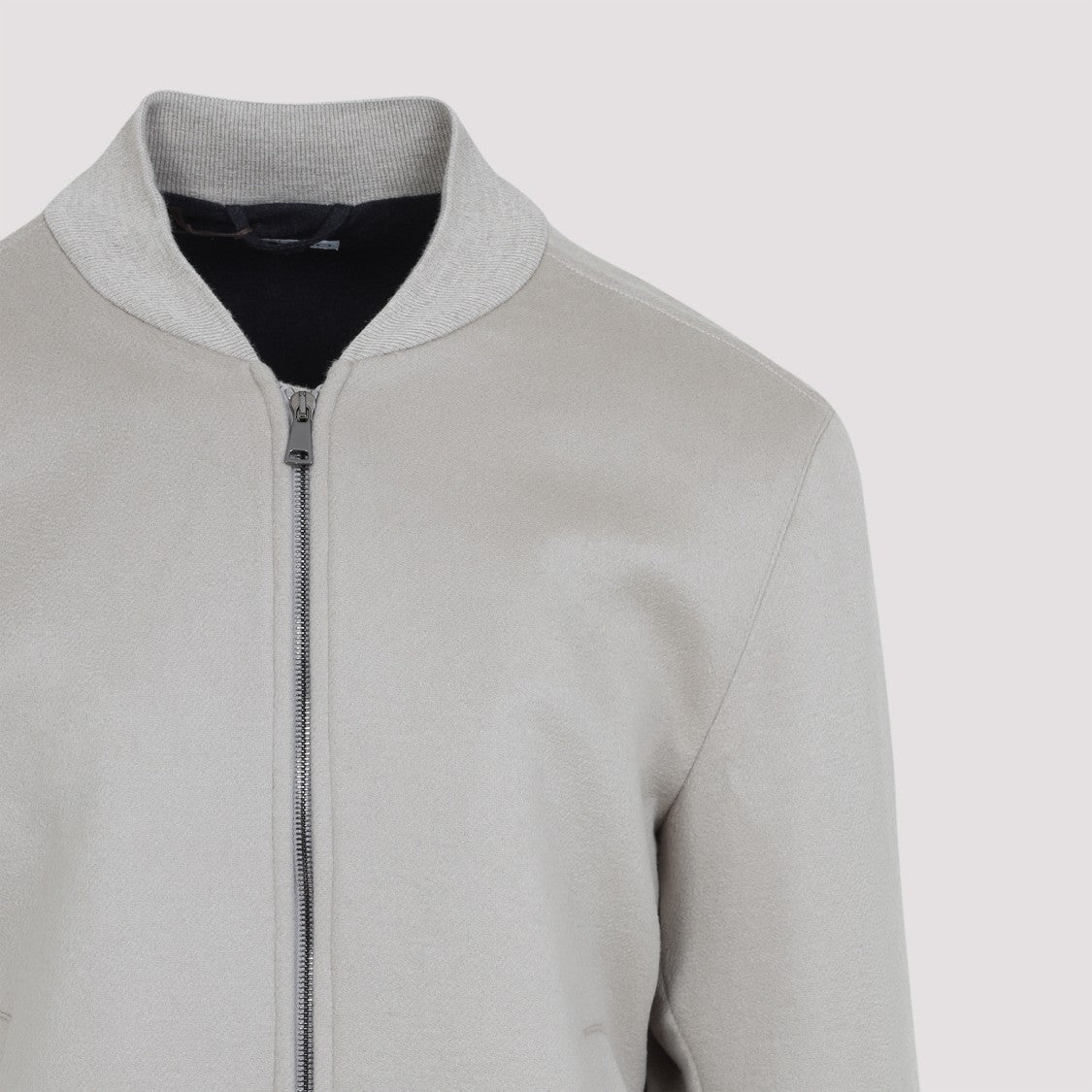 Giadero Saint James Grey Cashmere Bomber Jacket