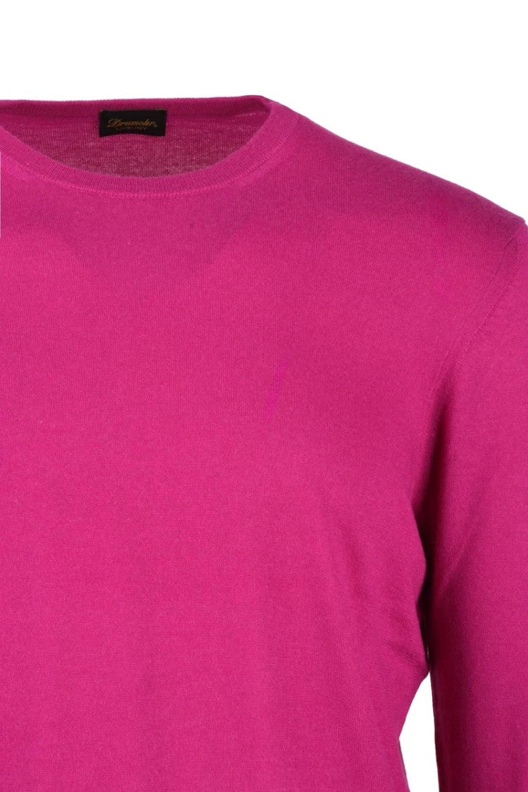 Drumohr Thin Cashmere Crew Neck Pullover - Pink