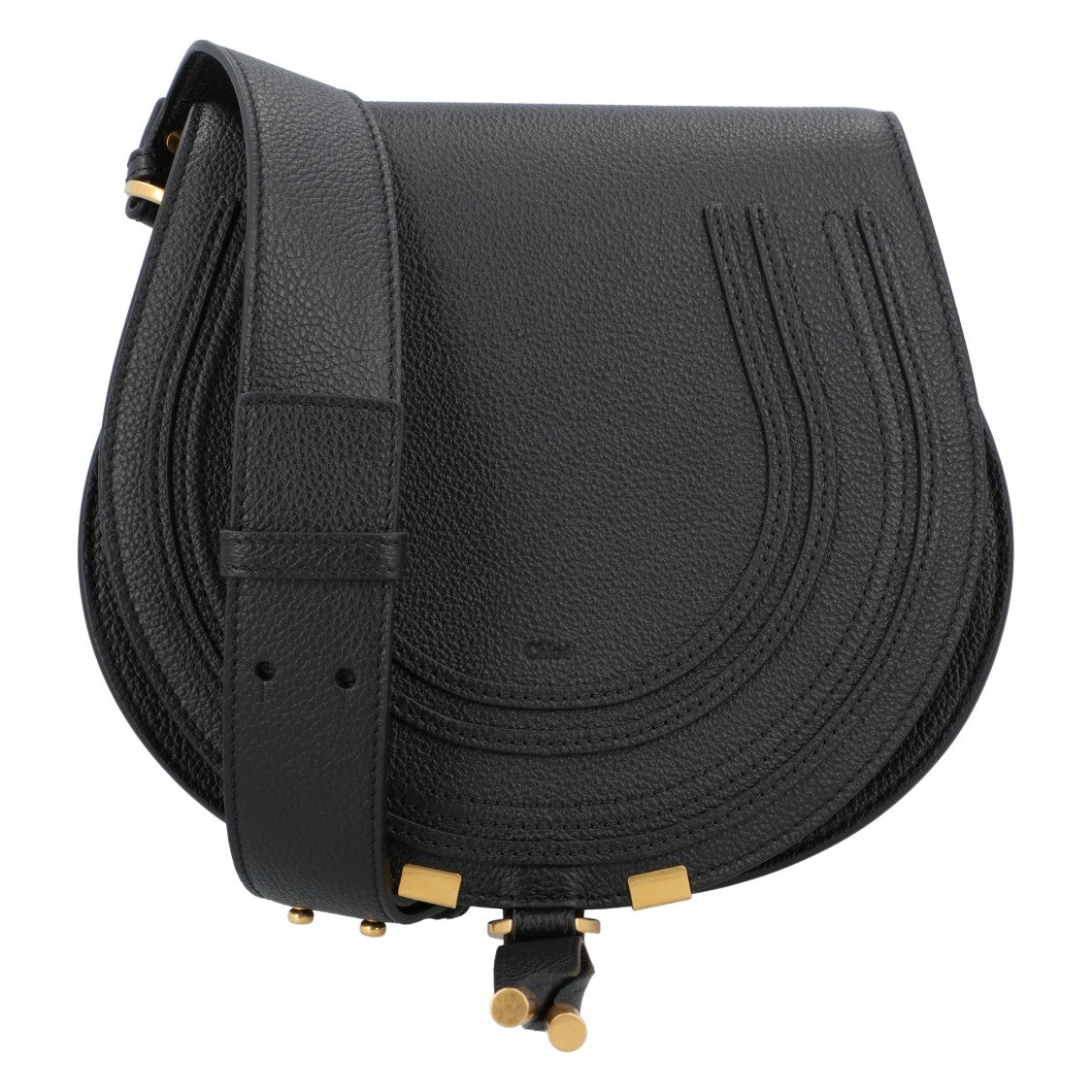 Chloé Marcie Saddle Bag In Grained Leather