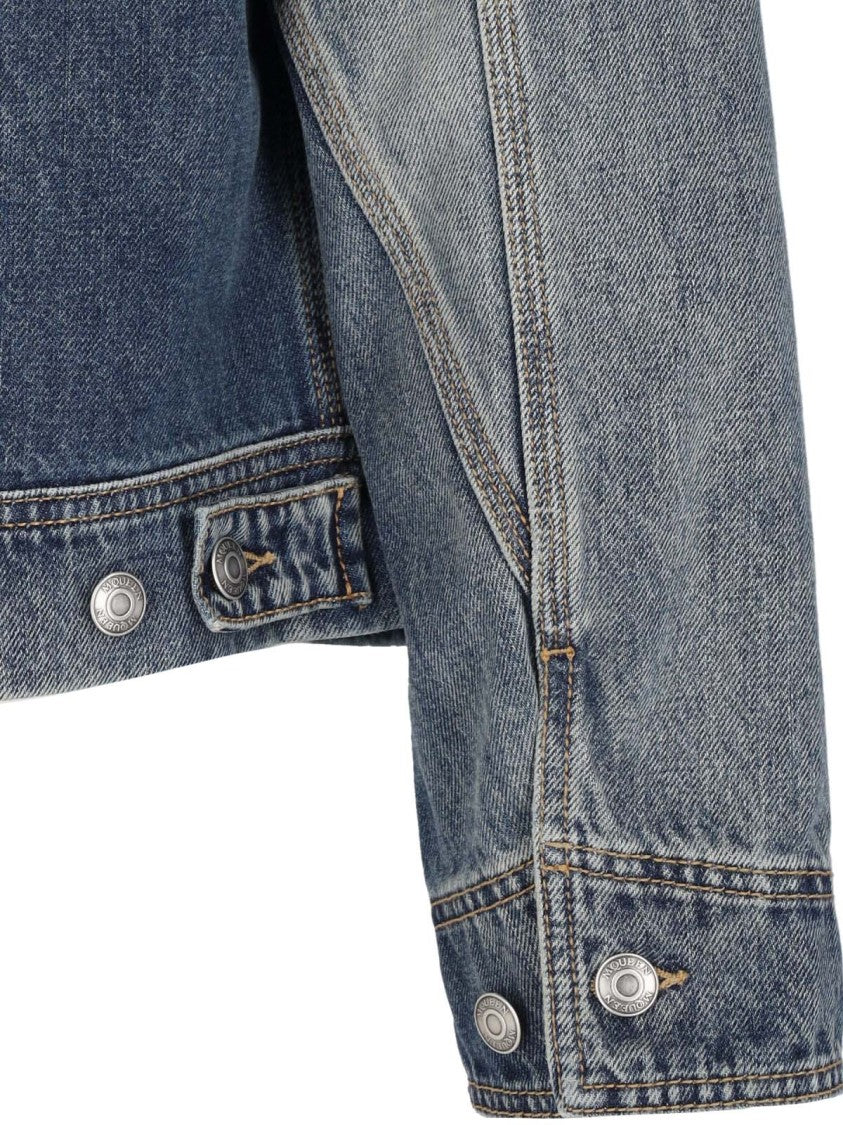 Alexander Mcqueen Denim Zip Jacket – Blue