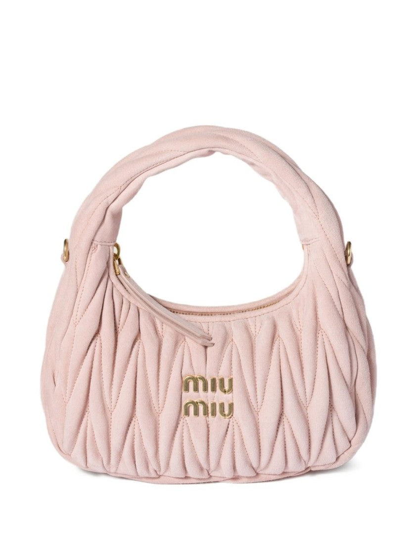 Miu Miu Quilted Lamb Leather Handbag With Padded Handle