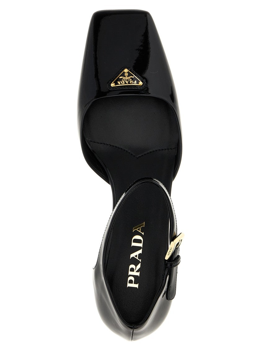 Prada Logo Patent Pumps