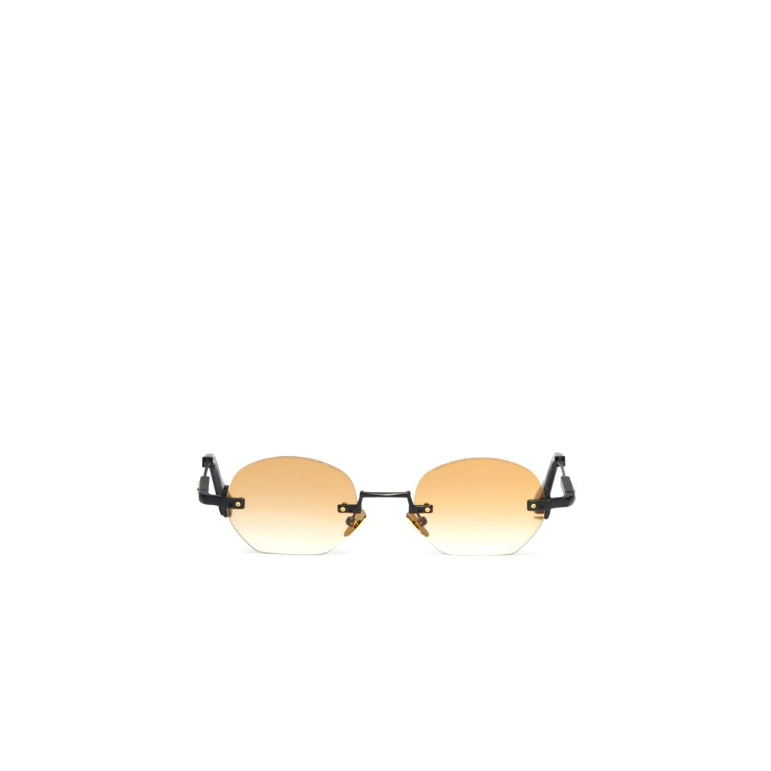 John Dalia Marshall Rimless Hexagonal Sunglasses With Gradient Amber Lenses