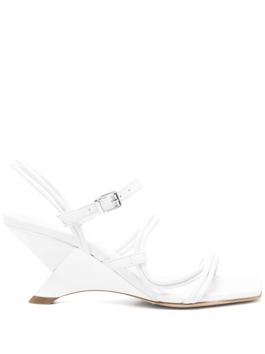 Vic Matié White Leather Sandal