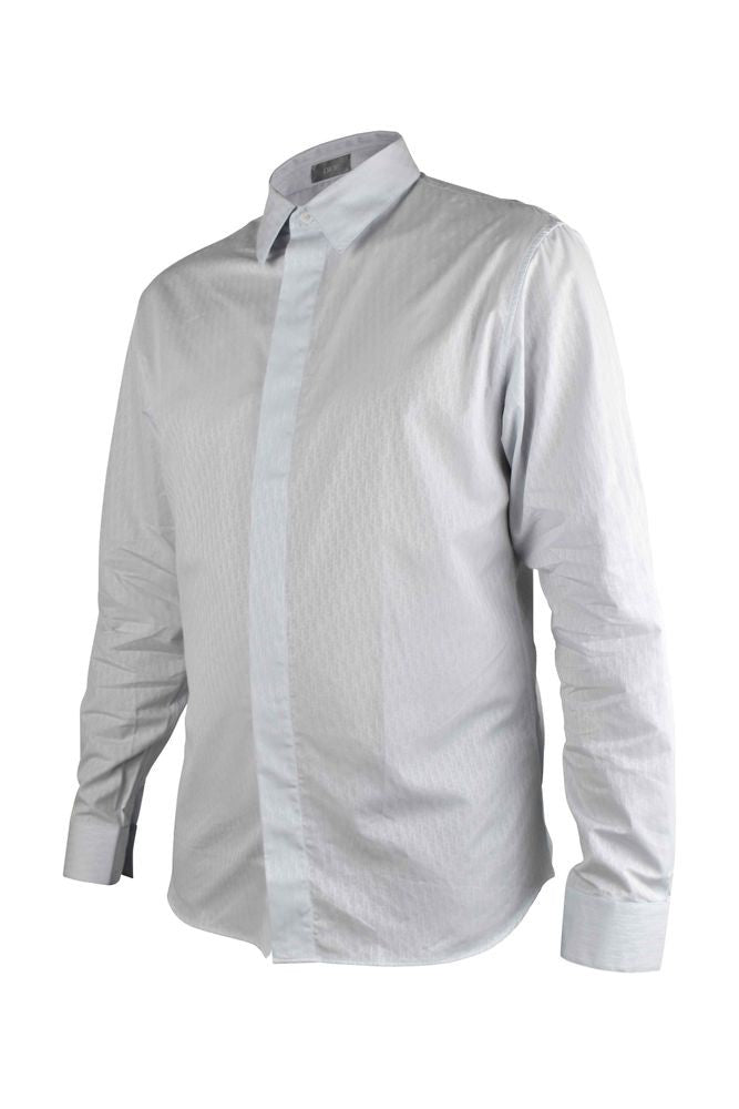 Dior Sky-Blue Cotton Oblique Shirt
