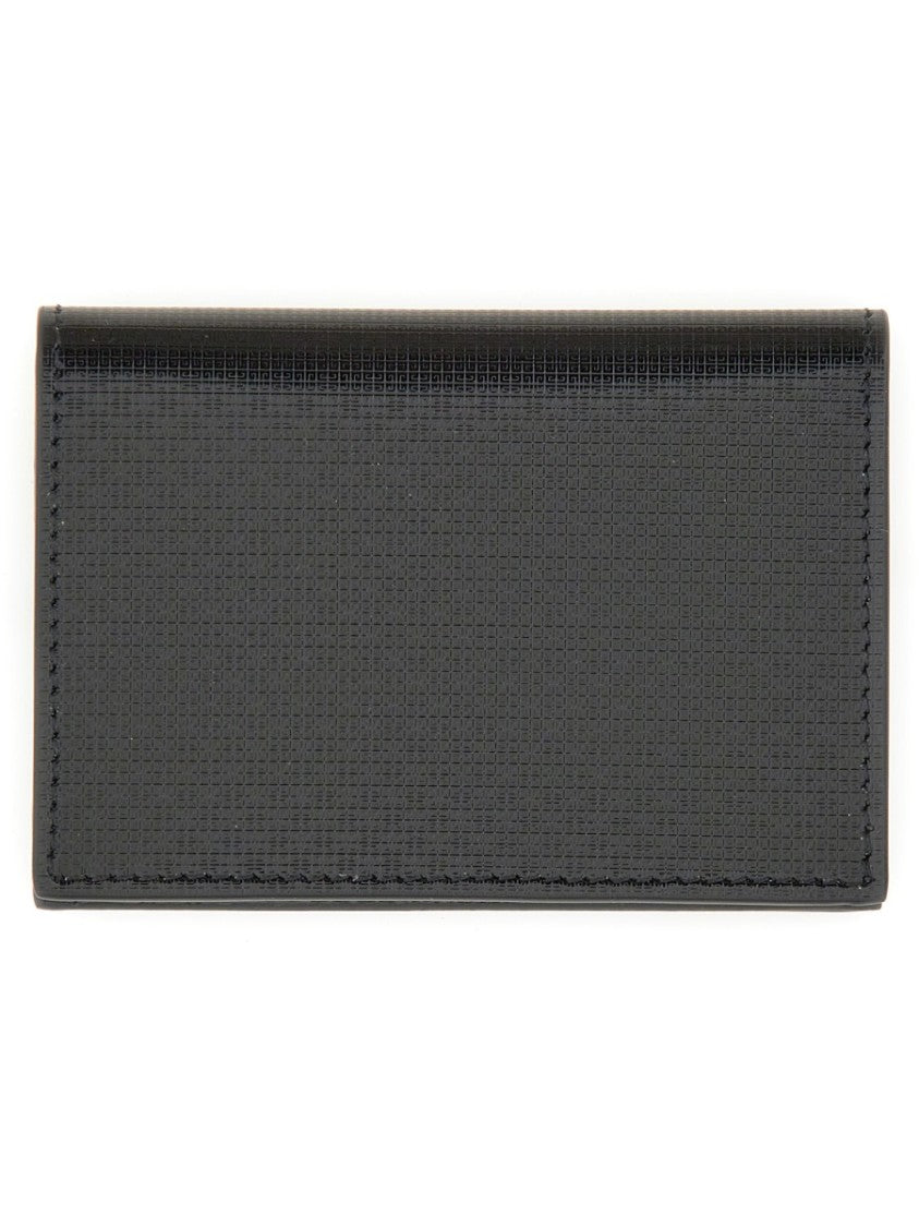 Givenchy Textured Leather Cardholder With Snap Closure
