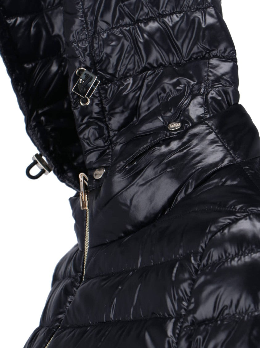 Herno Sleek Black Jacket With High Collar
