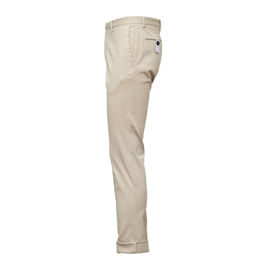 Pt Slim-Fit Stretch Gabardine Trousers With Cuffed Hem