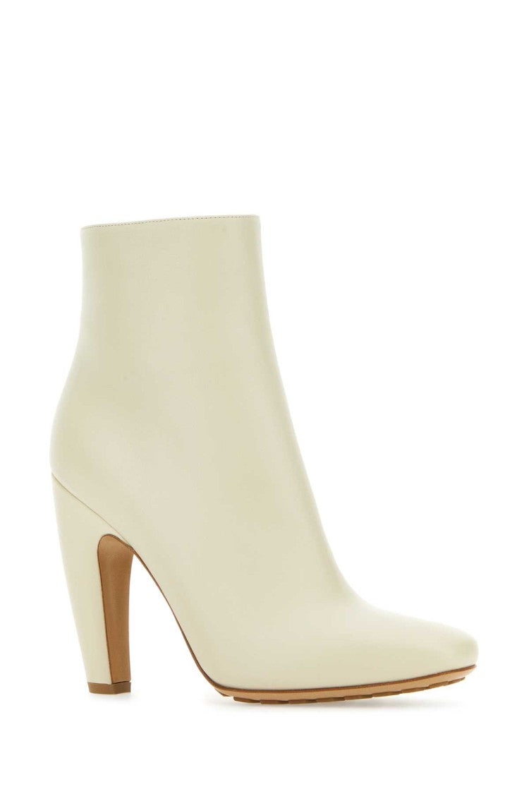 Bottega Veneta Ivory Leather Canalazzo Ankle Boots