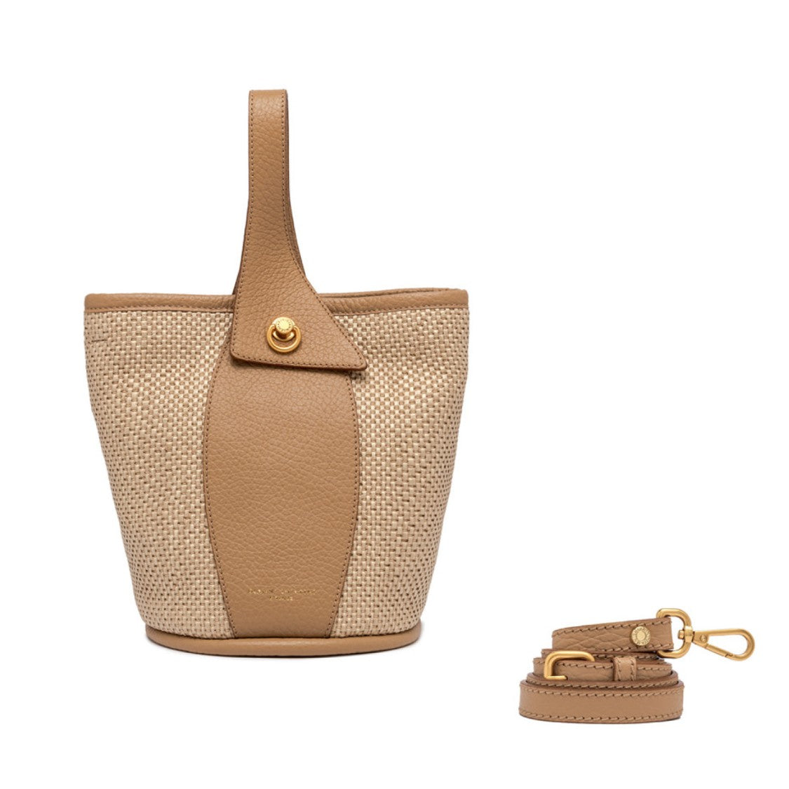 Gianni Chiarini Ester Bucket Bag In Nature Leather