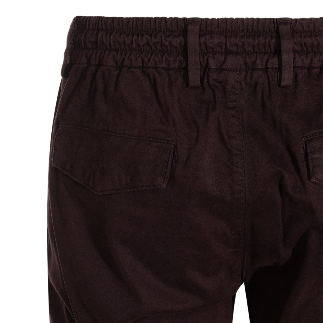 Eleventy Slim Tapered Trousers With Elasticated Waistband And Button Closure