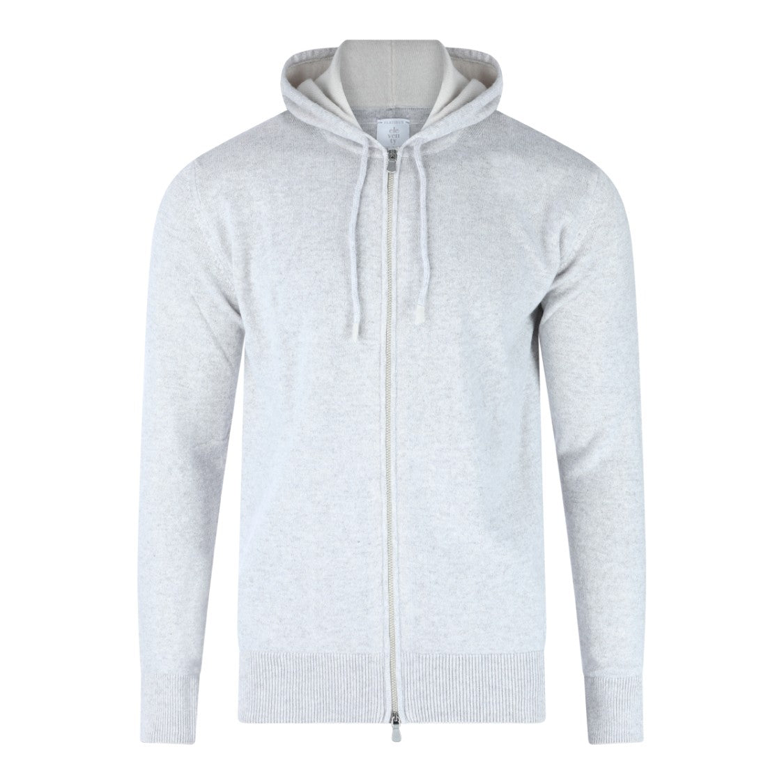 Eleventy White Cashmere Hooded Sweater