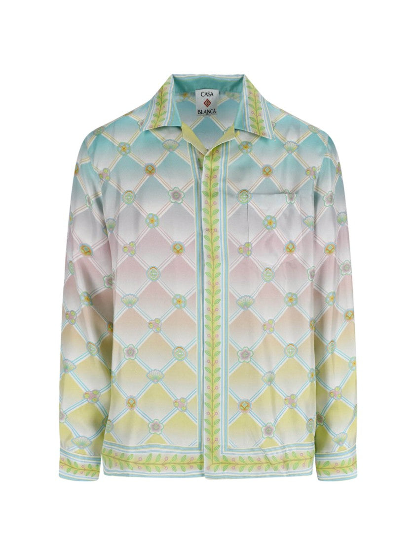 Casablanca Multicolour Pattern Casual Shirt With Classic Collar
