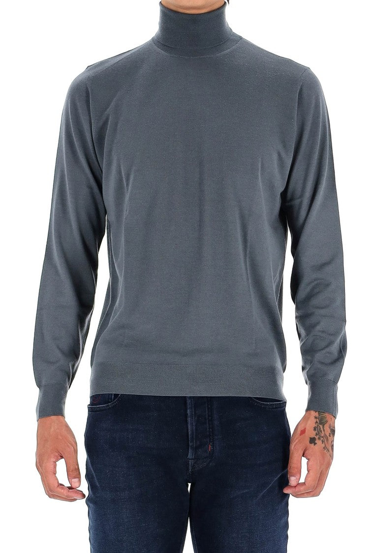 Drumohr Extrafine Super 140’S Wool Turtleneck Sweater