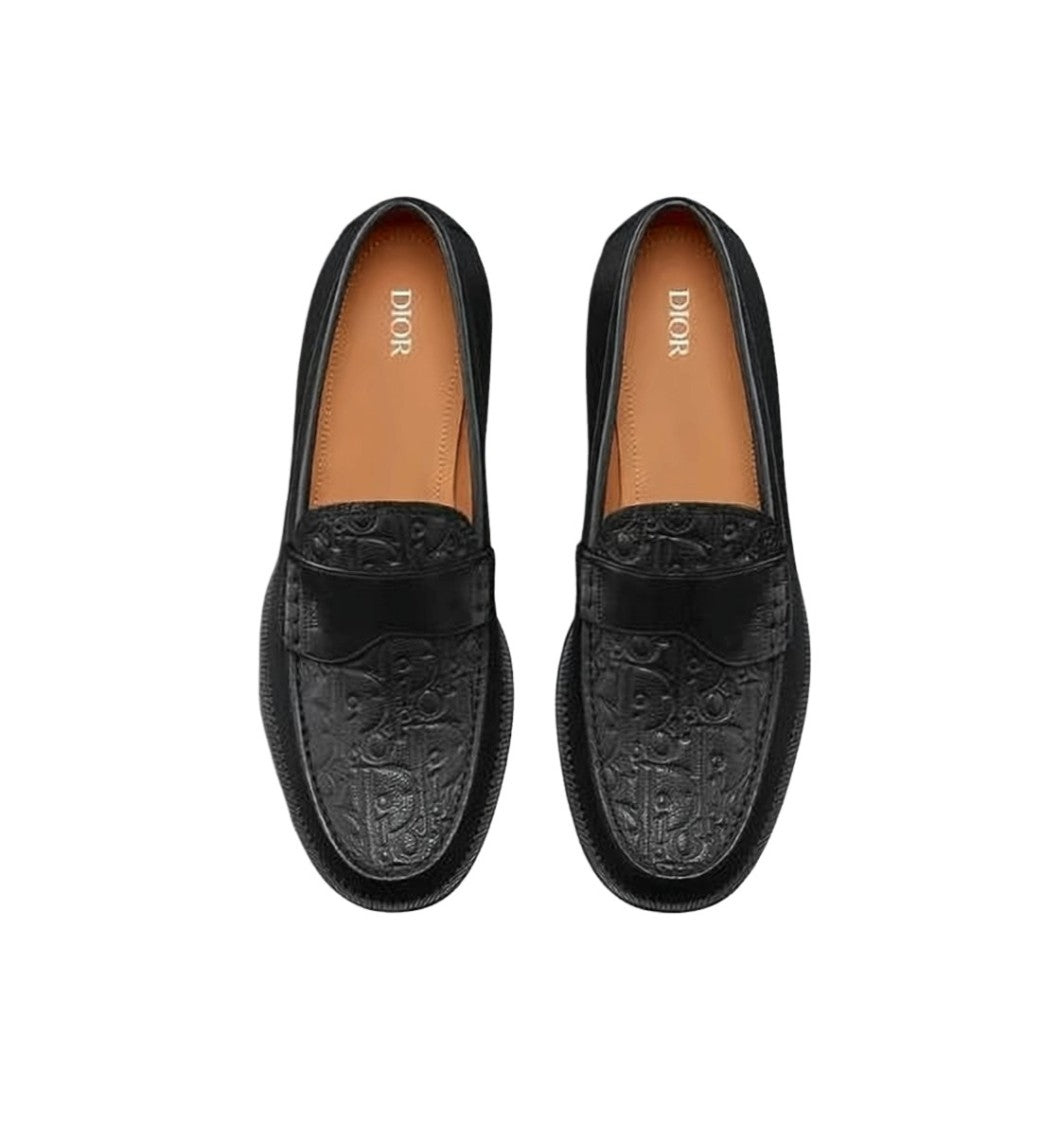Dior Classic Black Calf Leather Loafers