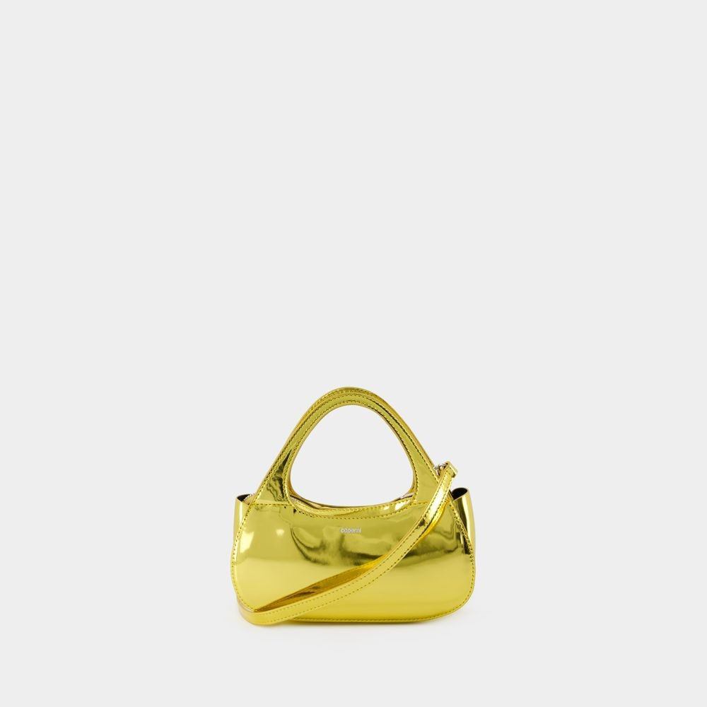 Coperni Metallic Micro Baguette Swipe Bag - Synthetic - Gold