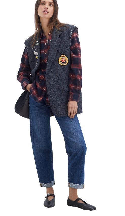Roy Rogers Straight Jeans Raw-Cut Hem And Logo