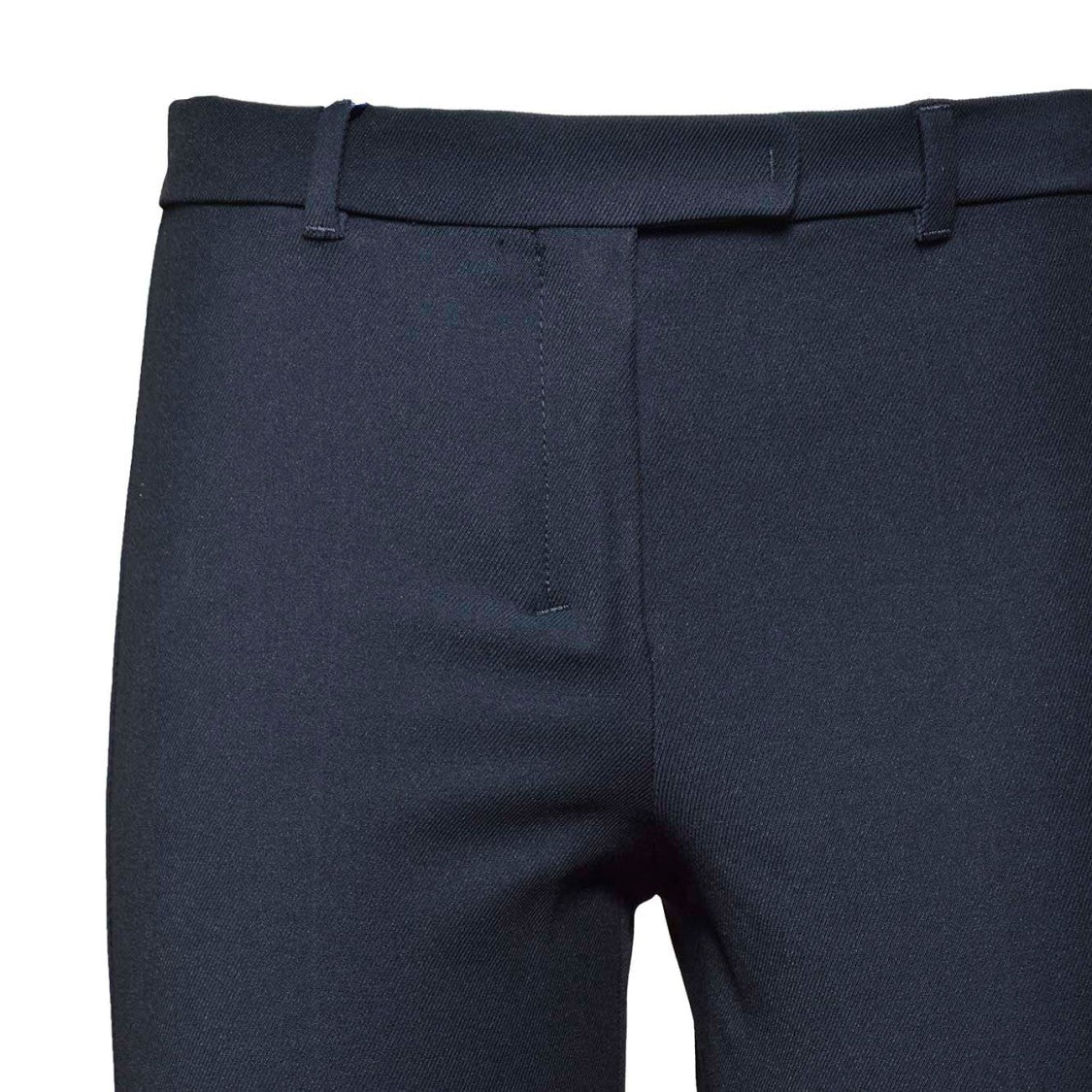 Max Mara Cropped Slim-Fit Twill Pants With Mid-Rise Waist