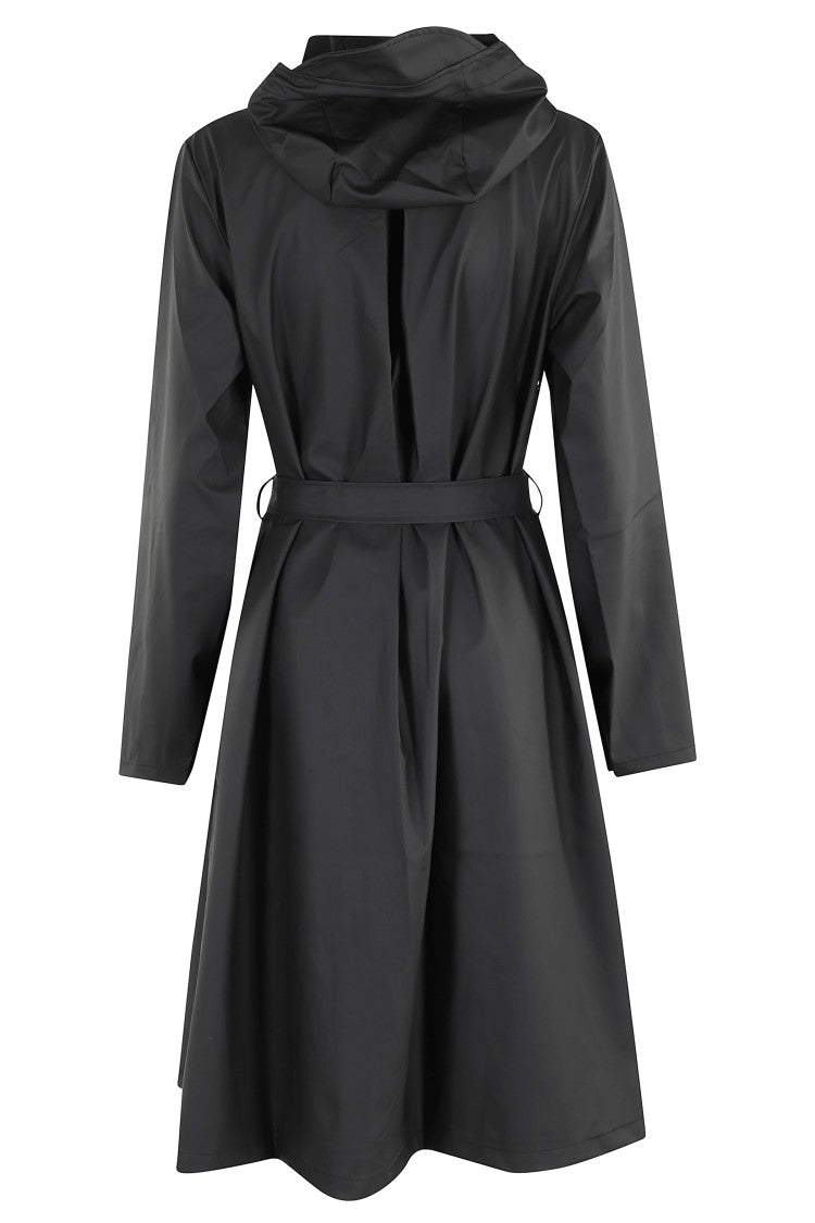 Rains Longer Raincoat With Custom Drawstring Hood