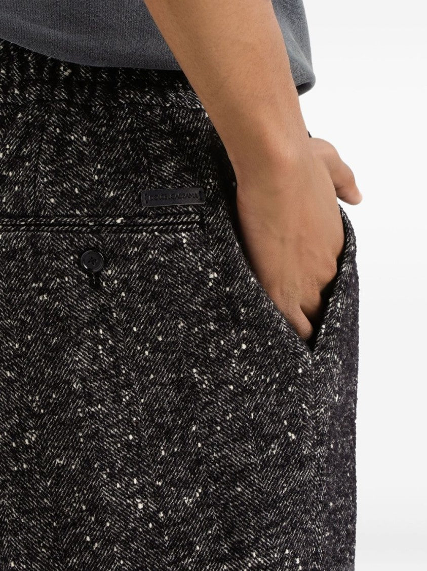Dolce & Gabbana Textured Dark Grey Jogging Trousers