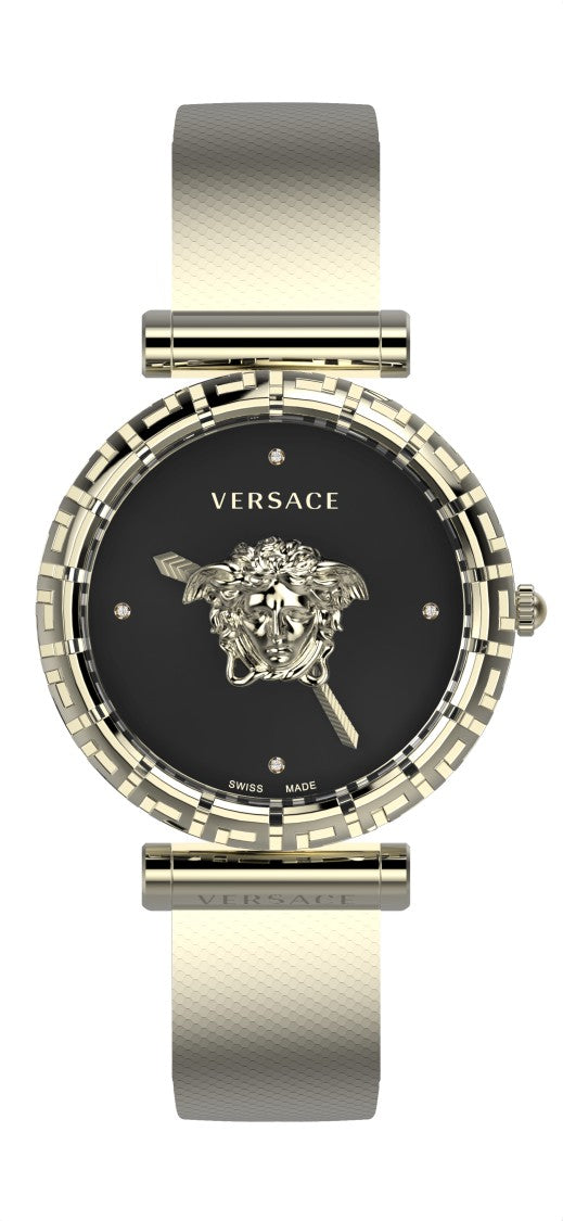 Versace Palazzo Empire Greca Diamond 37Mm Quartz Timepiece