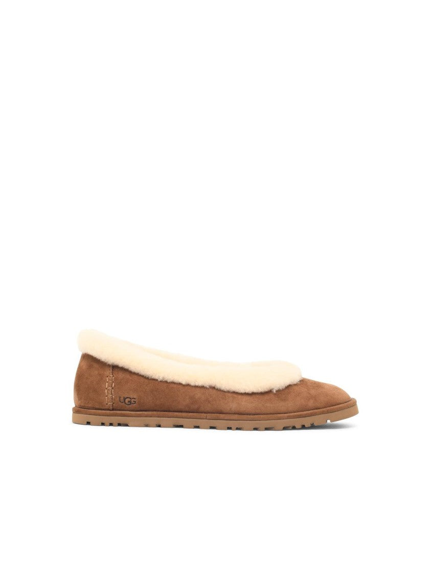 Ugg Chestnut Zora Suede Ballet Flats