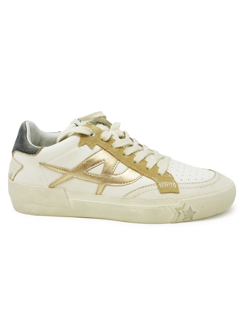 Ash Beige/White Leather S24-Moonlight06 Sneakers