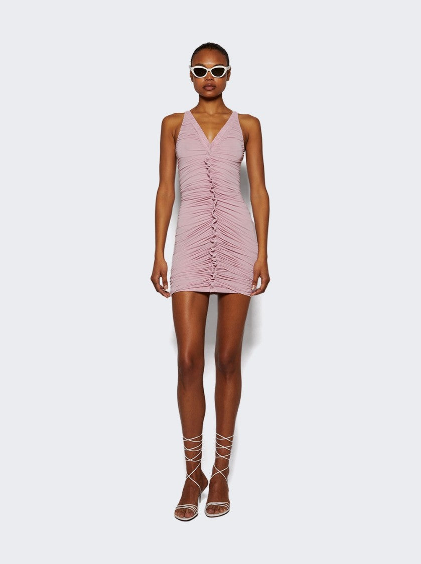 Amina Muaddi Lori Lace Up Sandal - White Nappa Leather