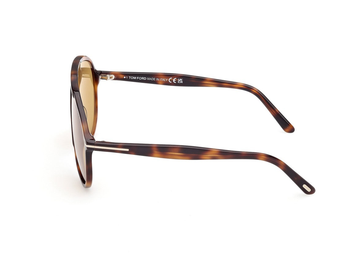 Tom Ford Tortoiseshell Ft1211 Bold Aviator Sunglasses