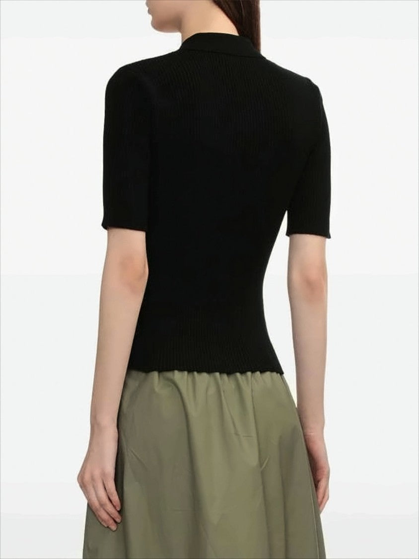 A.P.C. Fitted Ribbed Knit Sweater