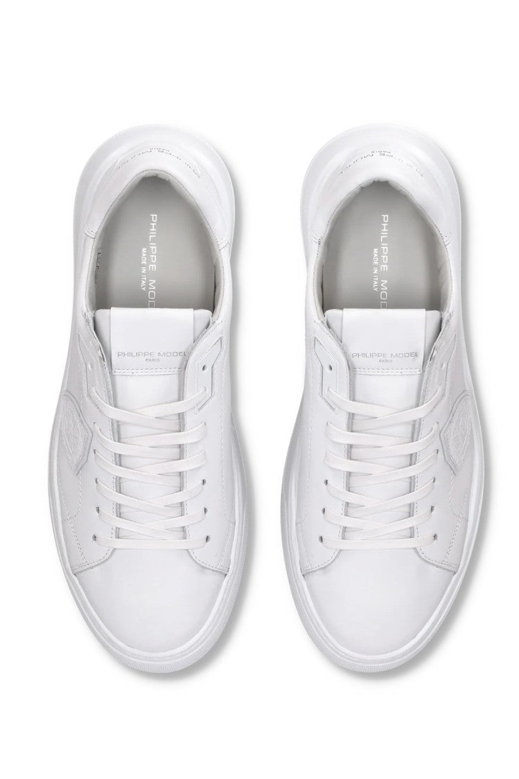 Philippe Model Temple Total White Leather Sneakers