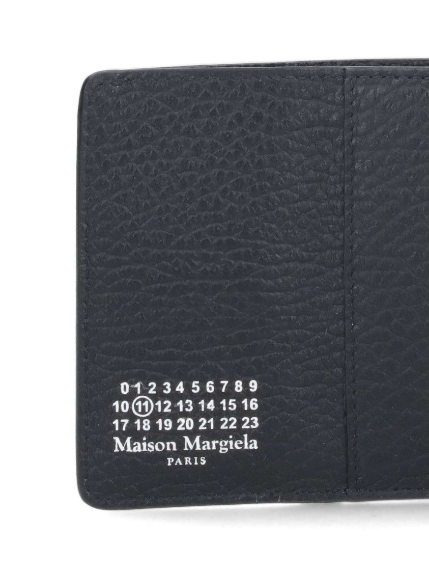 Maison Margiela Textured Hammered Leather Compact Wallet