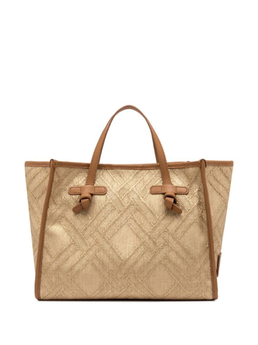 Gianni Chiarini Geometric Pattern Bag With Leather Handles
