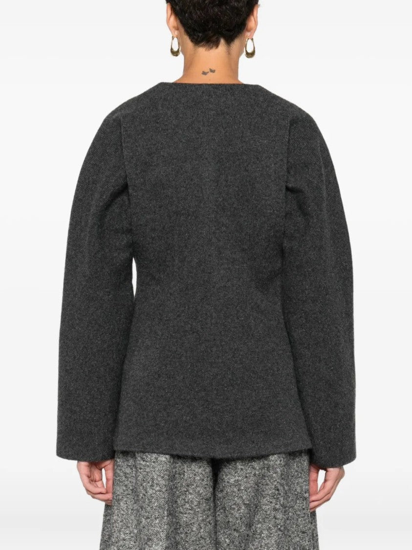 Róhe Mandarin Crew-Neck Jacket