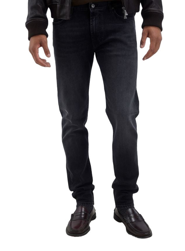Roy Rogers Slim-Fit Denim Jeans Black Wash Fading