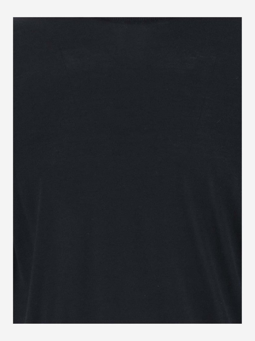 Giorgio Armani Fine-Knit Crew Neck Sweater With Ribbed Detailing