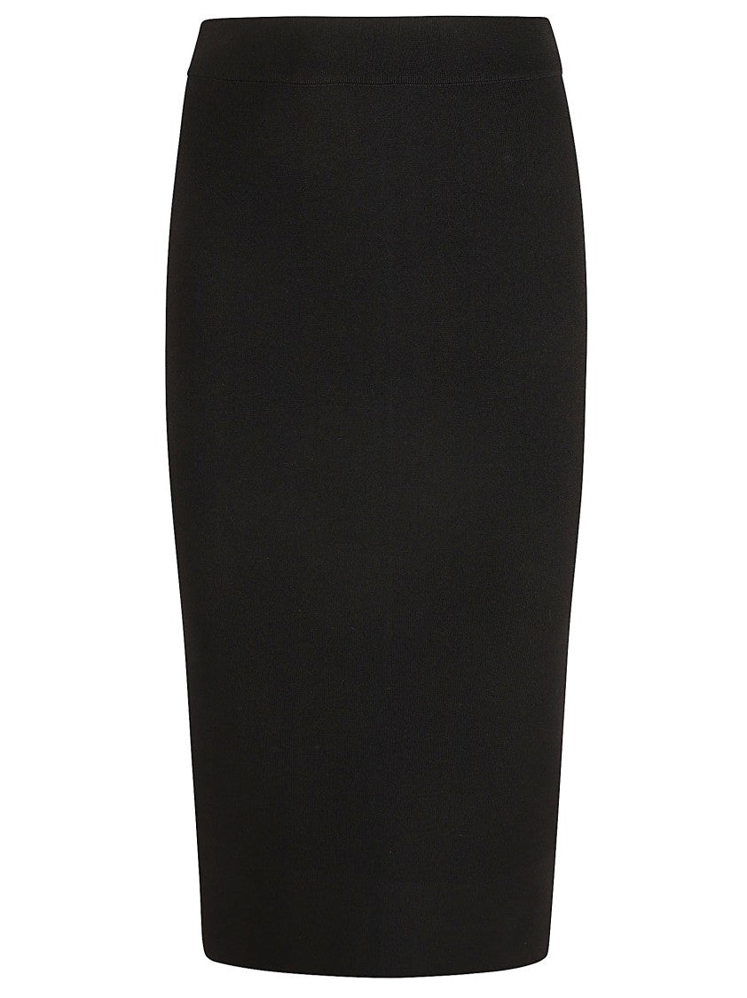 Max Mara Fitted Black Skirt With Back Slit