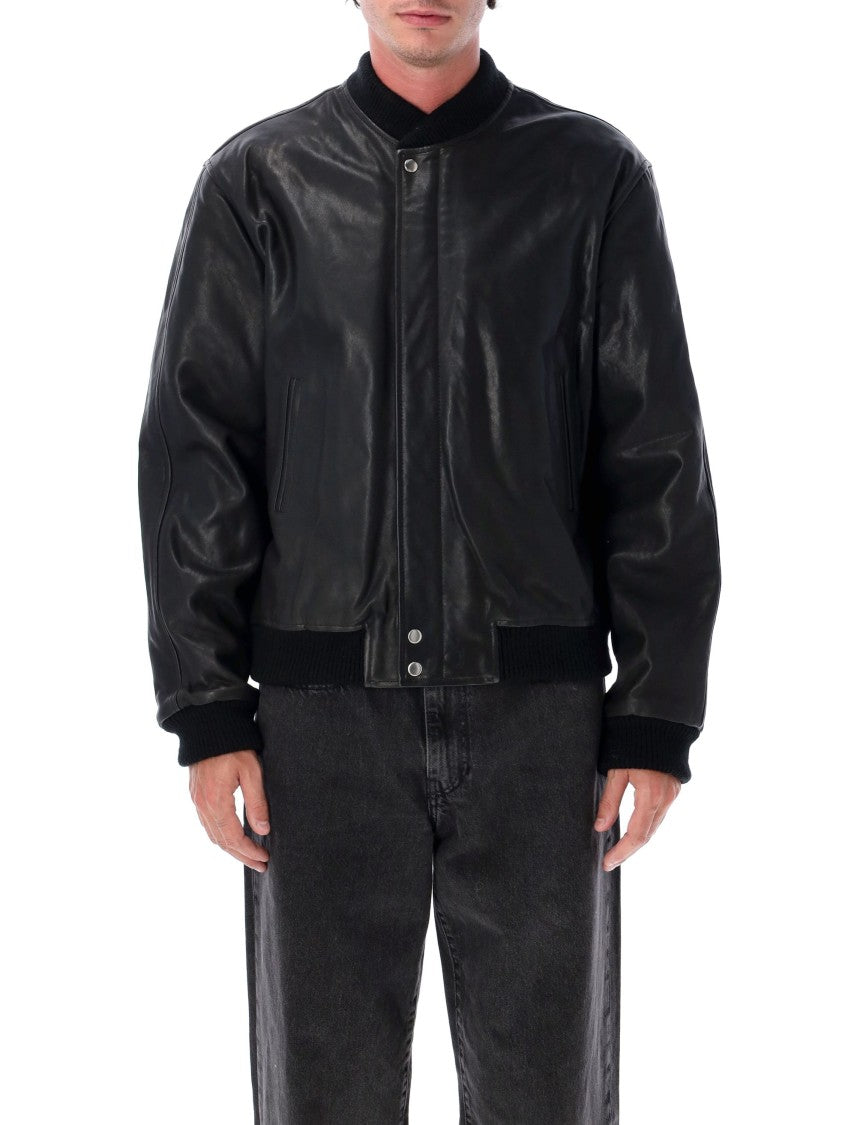 Isabel Marant Blaike Smooth Leather Bomber Jacket