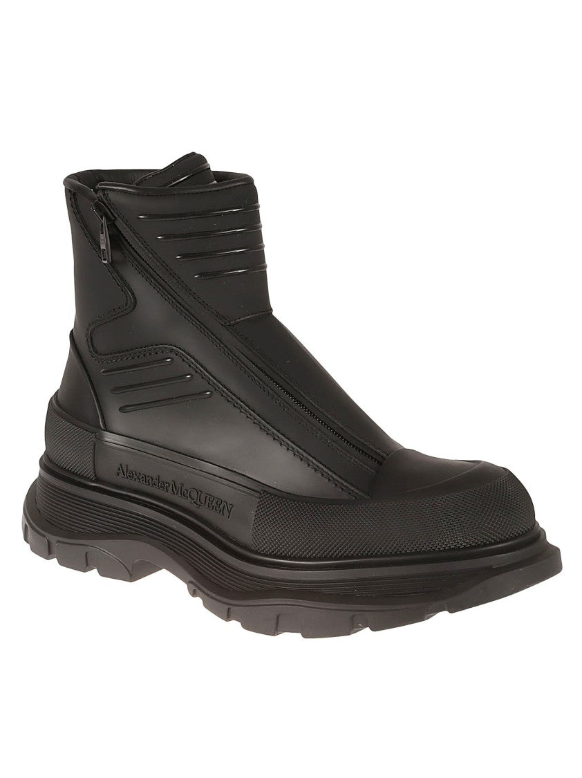 Alexander Mcqueen High-Top Leather Boots