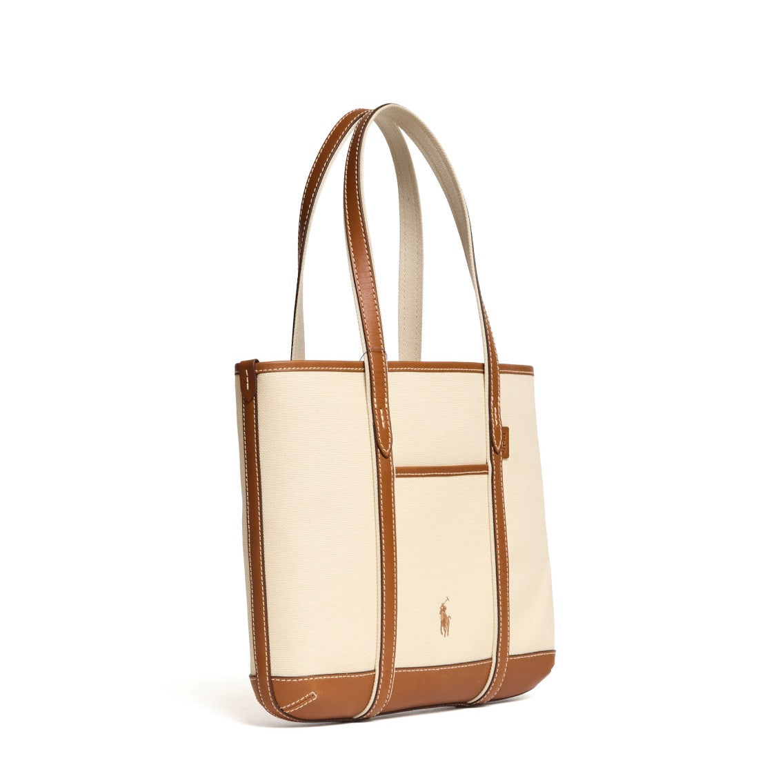 Polo Ralph Lauren Small Leather Canvas Tote