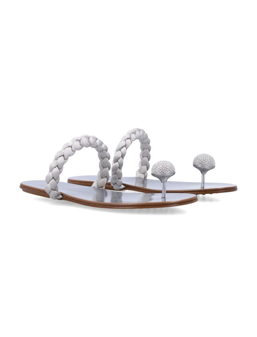 Pedro Garcia White Pipa Sandals
