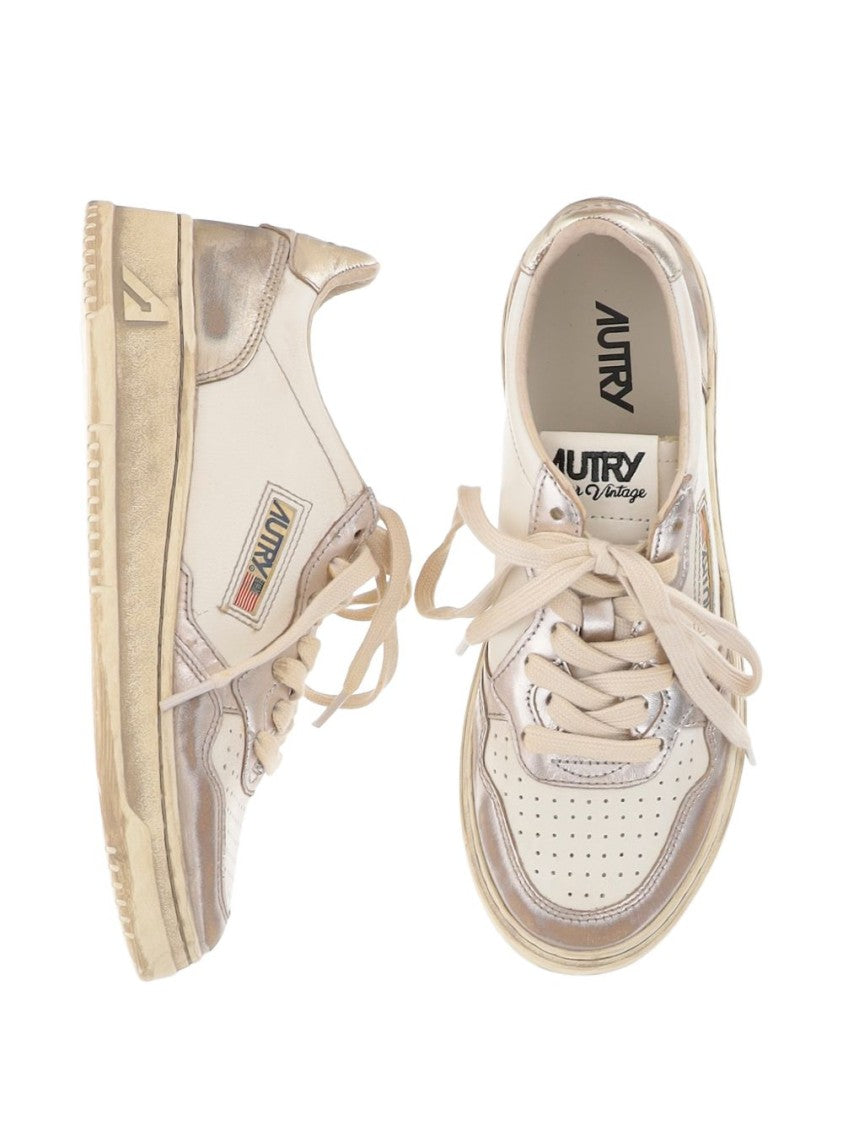 Autry Beige Low-Top Rubber Sneakers
