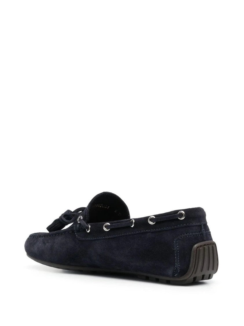 Ralph Lauren X Purple Label Blue Harold Tassl Classic Driver Suede Loafers